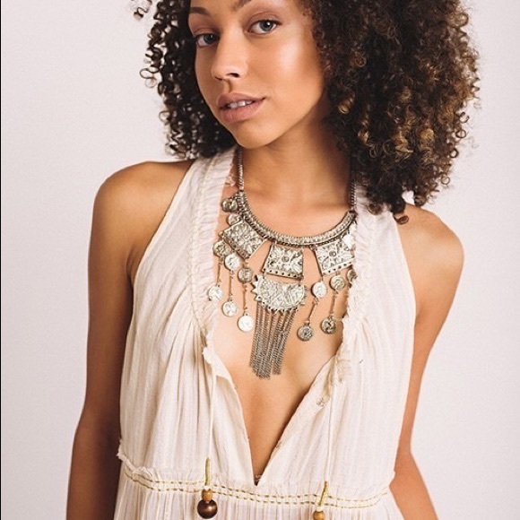 Silver Bohemian Statement Necklace - Picture 4 of 4